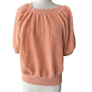 1970s Sears Peach‎ Knit Sweater